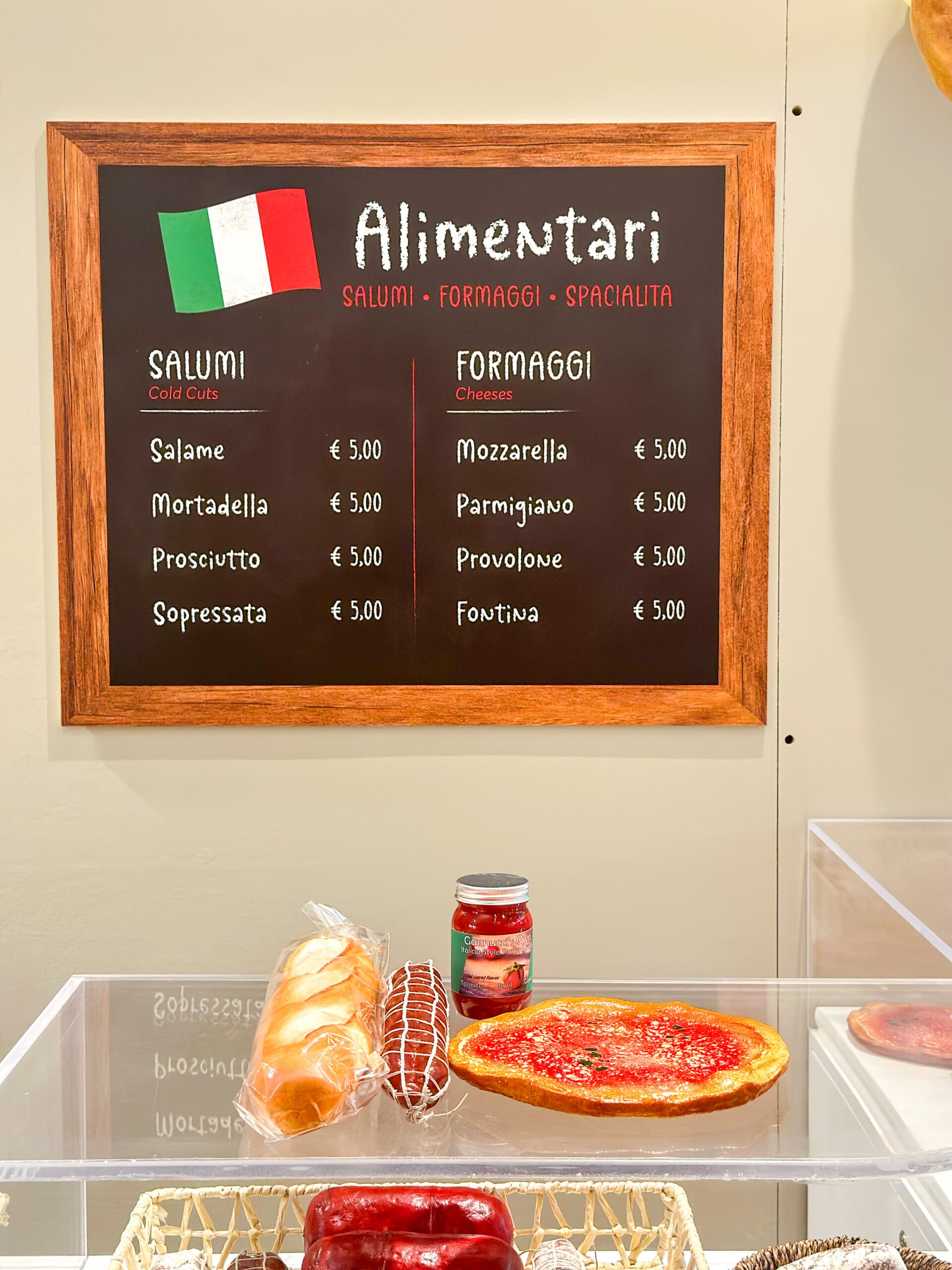 Italian menu