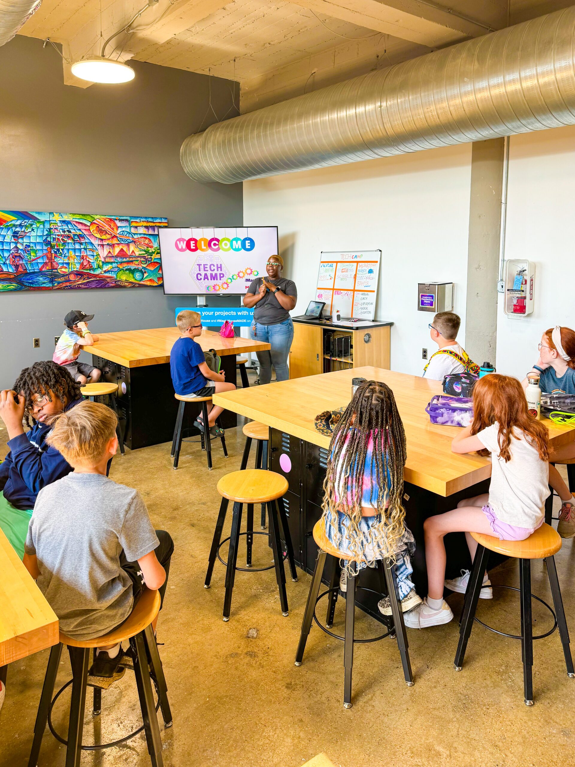 Group of kids at MADE for Kids Summer Camp