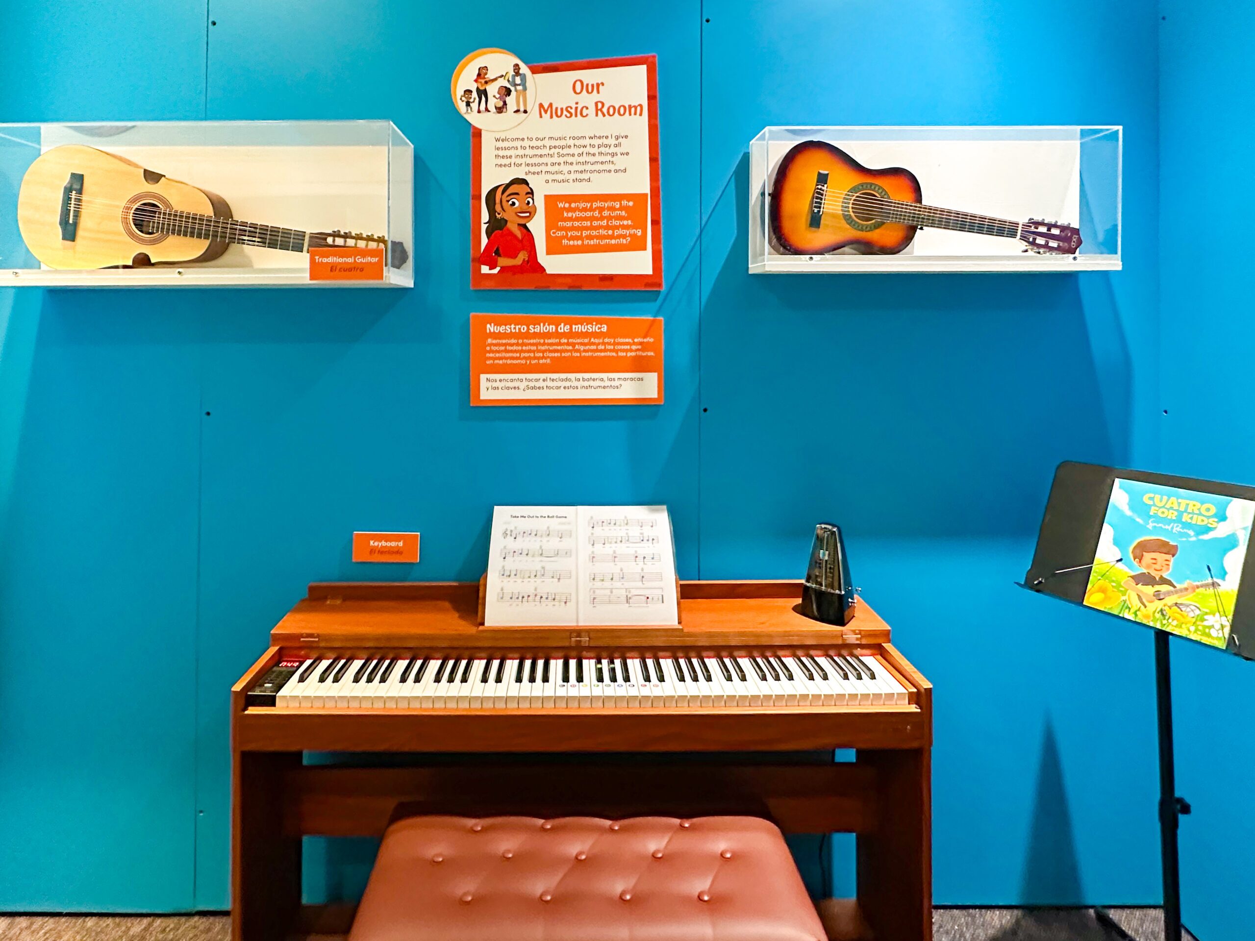 alma's way, music, piano, guitars, exhibit, magic house