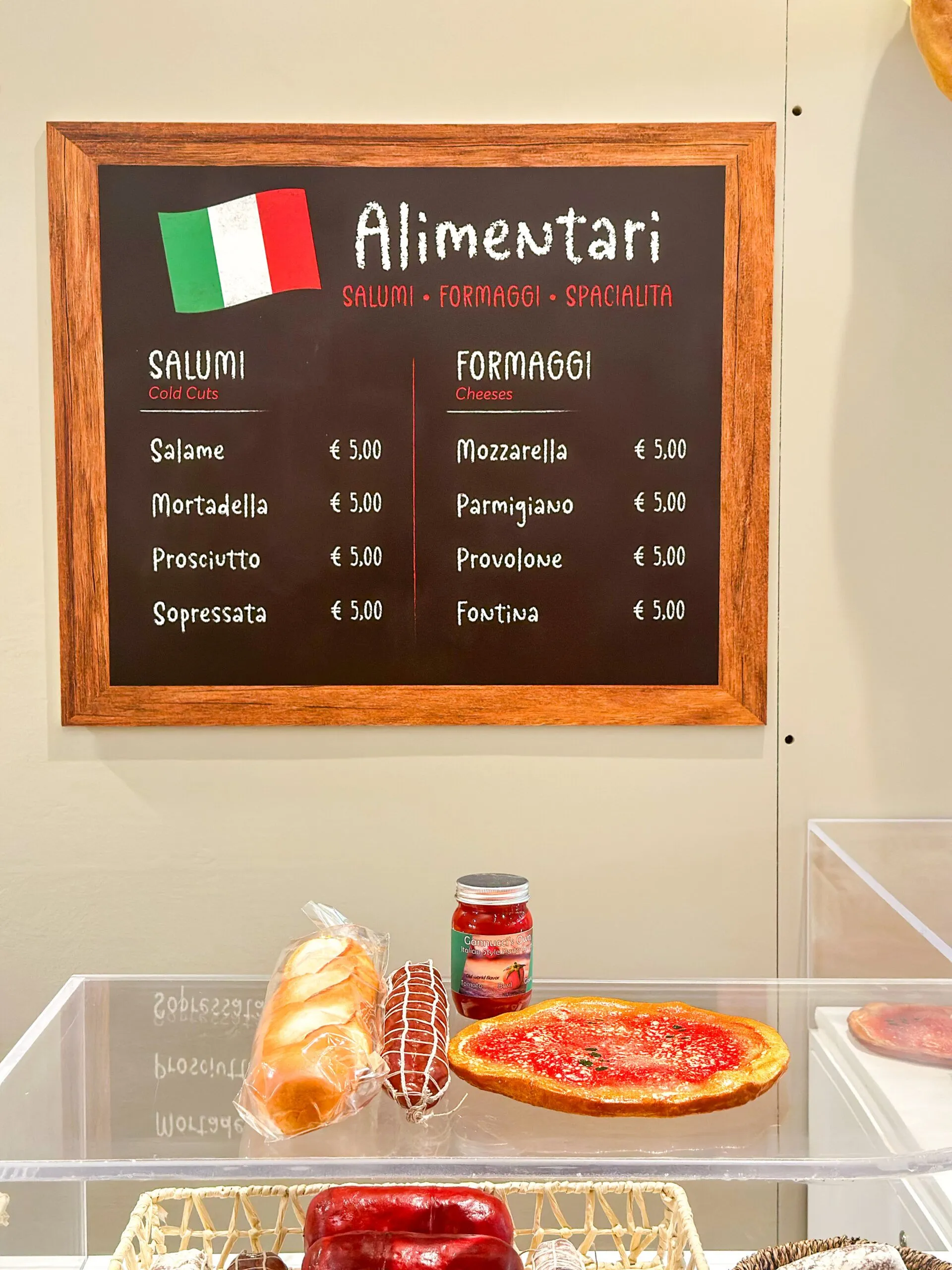 Italian menu