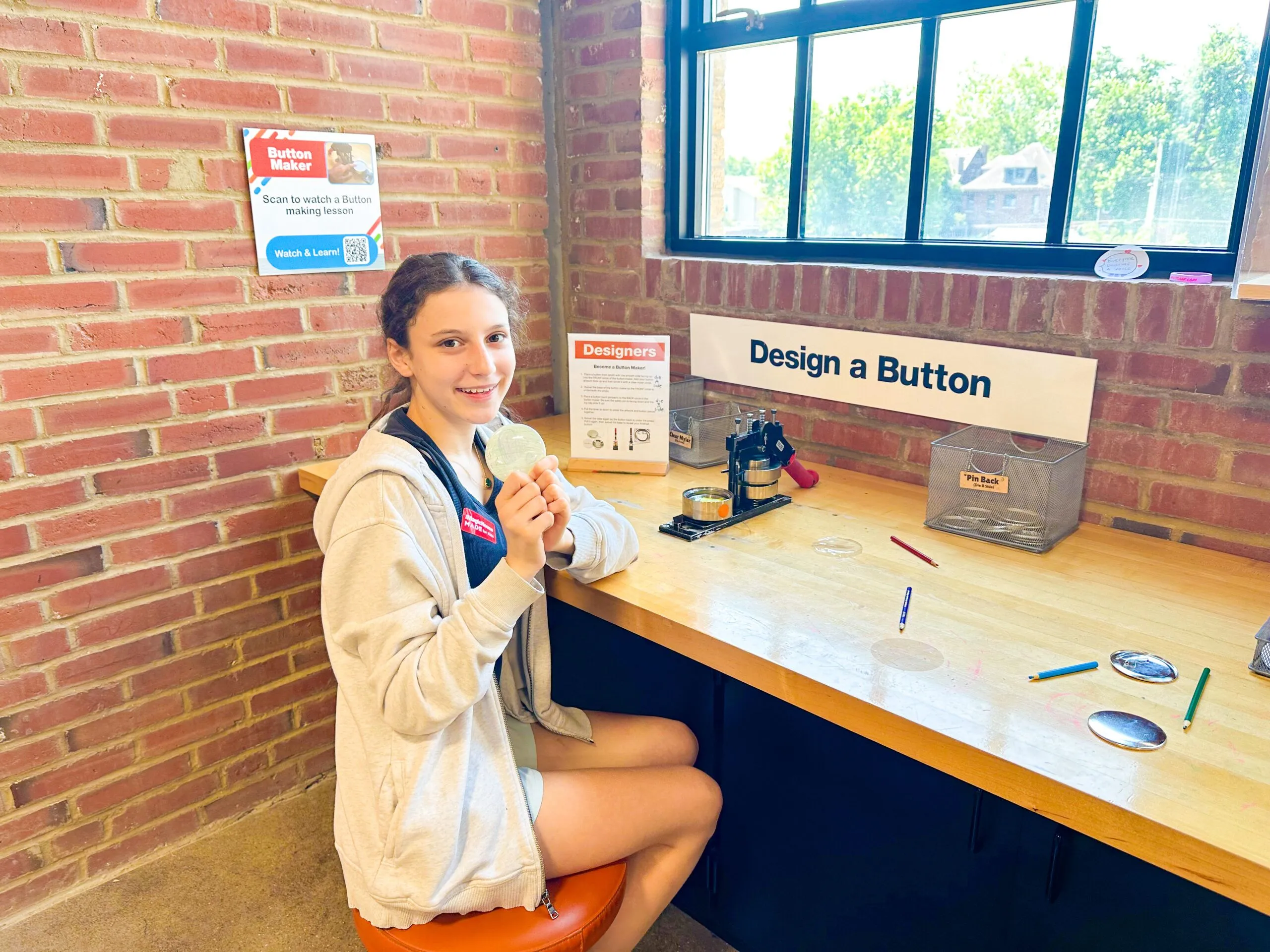 MADE for Kids - button making